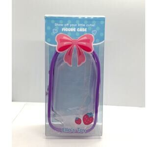New Clear Case Bag Charm Mini Figure Case like Sonny Angel - Lavender